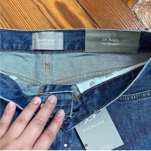 NWT Everlane high rise skinny jeans ankle length sz 28